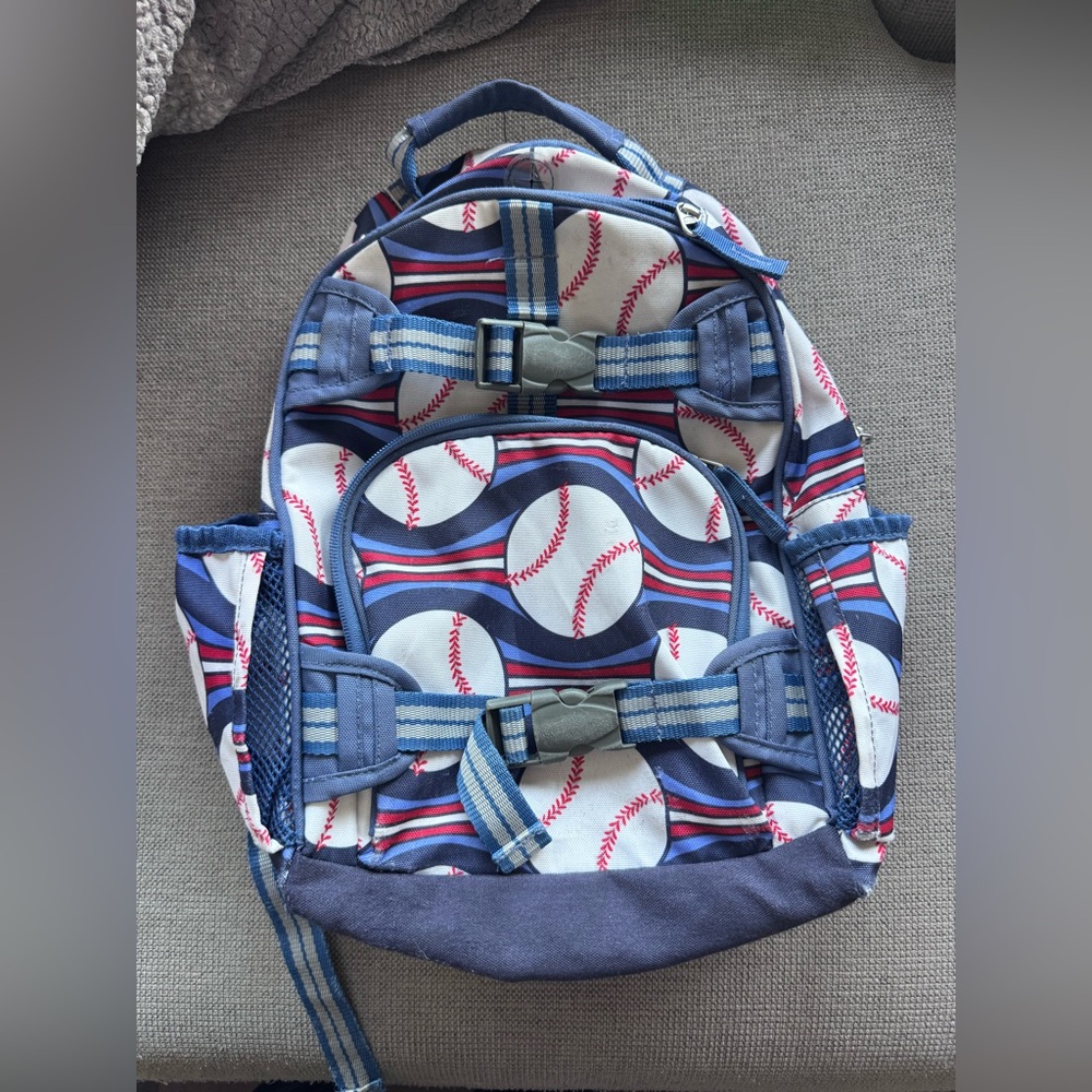 Pottery Barn Small RARE baseball kids backpack